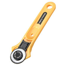 Couteau rotatif découpeur cutter rotary lame circulaire jaune noir 28 mm