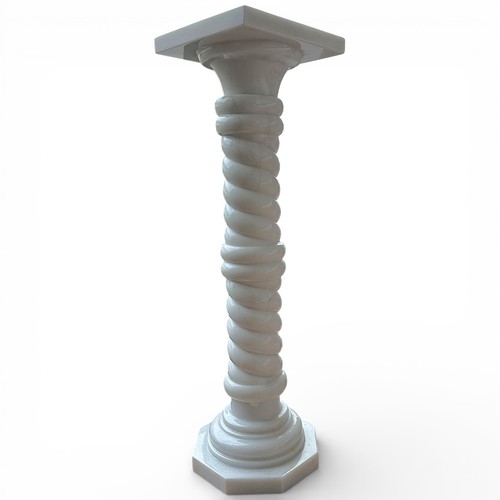 Colonne marbre blanc de - blanc,
