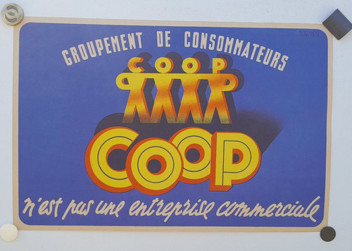 Ancienne affiche coop - affiche,