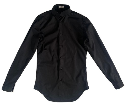 Chemise noire col inversé