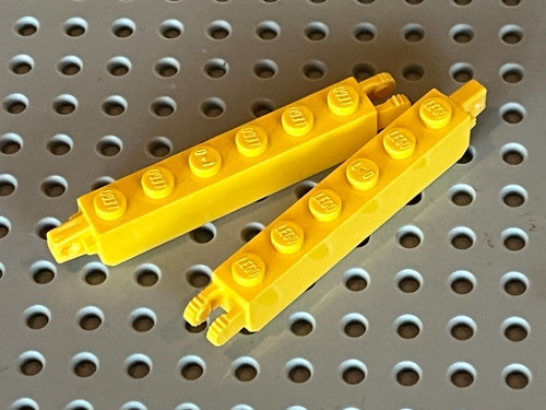 Lego yellow hinge brick - x,