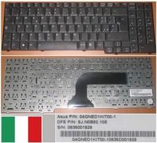 CLAVIER QWERTY ITALIEN ASUS M70L M70 9J.N0B82.10E 04GNED1KIT00-1 Noir