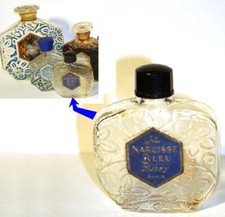 4,7 cm ANCIENNE miniature parfum : LE NARCISSE BLEU de MURY '' TRES RARE ""