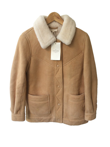 Sezane manteau nico - sezane, peau
