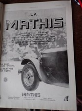automobile MATHIS + Collège féminin BOUFFEMONT pub papier ILLUSTRATION 1930 col