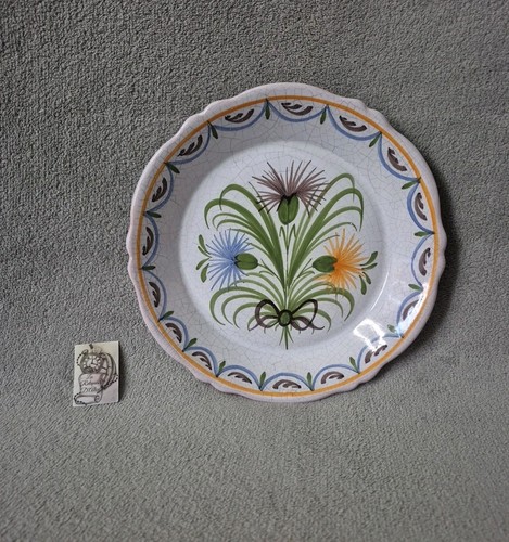Assiette faïence floral - en,