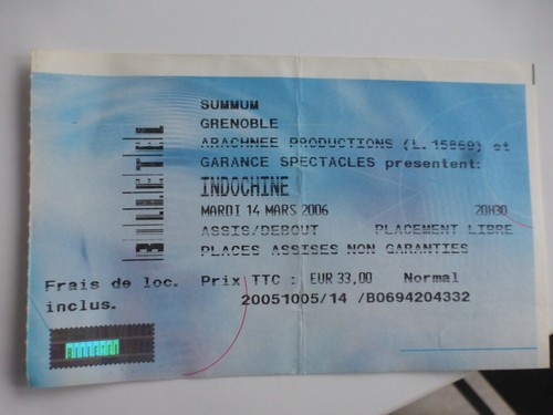 Indochine ticket concert - indochine,