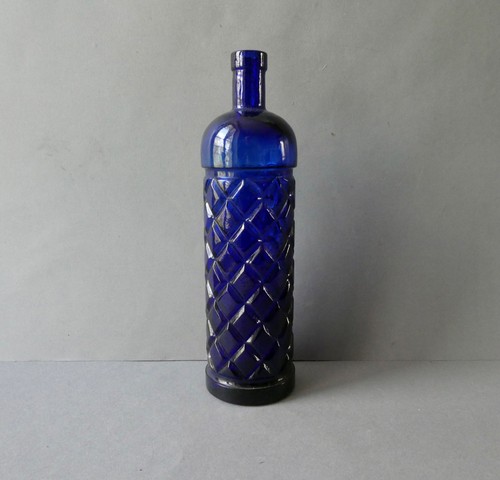 Grande bouteille verre bleu - grande,