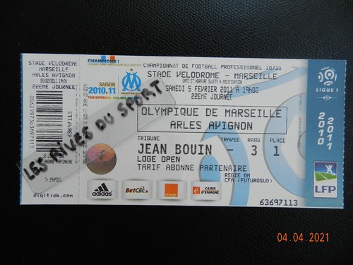 Ticket billet football - billet,