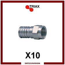10 Connecteurs Fiches F à Sertir Triax FFS 001 pour Câble Coaxial RG6