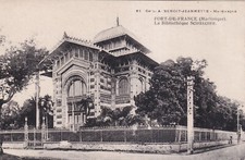 Carte postale ancienne postcard MARTINIQUE FORT-DE-FRANCE bibliothèque écr 1930