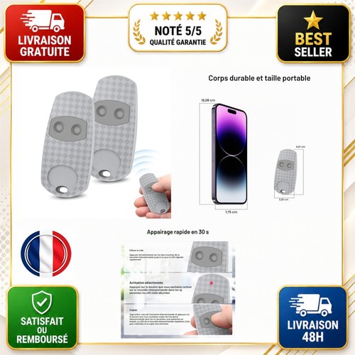 Télécommande portail 433 - télécommande, 433,92