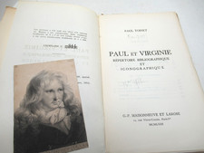 TOINET BIBLIOGRAPHIE & ICONOGRAPHIE PAUL & VIRGINIE 1963 EO Illustré 600 EX.