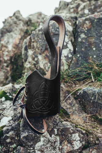 Cuir corne boire support - cuir,