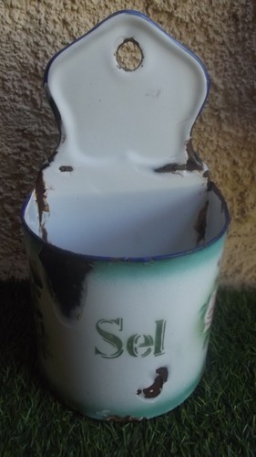 Boîte sel émaillée - à,