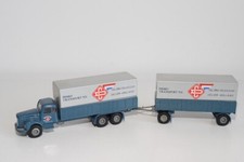 CAMION TORPILLEUR B19 1:50 TEKNO SCANIA VABIS AVEC REMORQUE DISKO DE LIER COM...