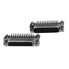 DB25 25 Pin Mâle + Femelle Angle Droit D-sub PCB Support Connecteur 2 Pcs
