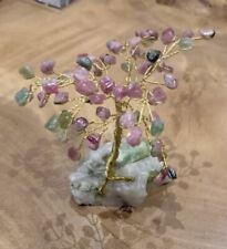 Arbre tourmaline melon d'eau hauteur 12 cm 