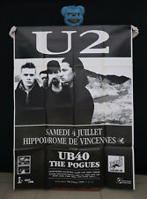 U2 - JOSHUA TREE TOUR - Affiche originale Concert Paris 1987 - Poster 160x118