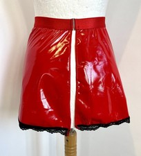 jupe T38/40 vinyl rouge vif
