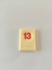 Tuile chiffre 13 treize rouge