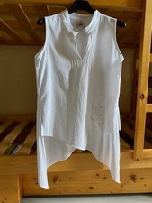 tunique blanche Blanc du Nil dissymétrique 100% coton taille S