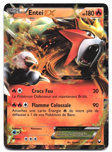 Carte pokémon entei 108 - entei, ex