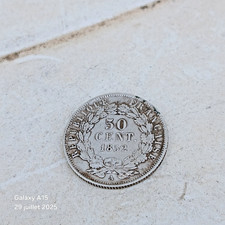 TRÈS RARE LOUIS NAPOLEON BONAPARTE 50 CENTIMES ARGENT 1852 A