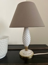 Ancien pied de lampe opaline blanche