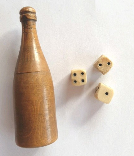Jeu ancien miniature bouteille - miniature,