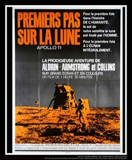 APOLLO 11 FOOTPRINTS ON THE MOON Large French Vintage Movie Poster Original 1964
