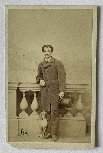 Cdv homme dandy avec son - cdv,