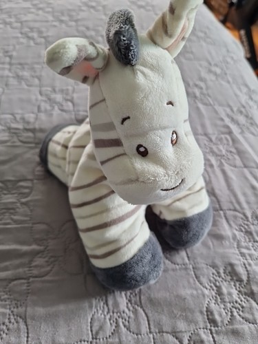 Peluche doudou zèbre blanc
