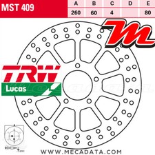 Disque de frein Avant TRW Lucas MST 409 Aprilia 500 Scarabeo ie (VR) 2008