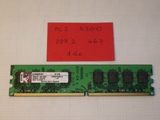 Barrette RAM 1GB Kingston PC2 5300  DDR2 667 en 240 pins 1Go