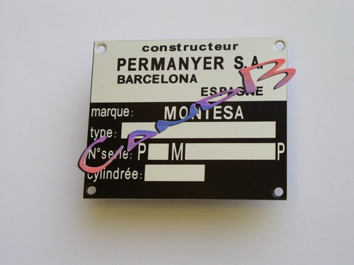 Plaque montesa - plaque,