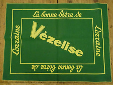 Ancien tapis de jeux de cartes publicitaire Bière Vézelise café bar estaminet ..