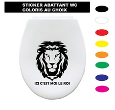 Sticker WC Lion – Autocollant Abattant Toilettes Humour Roi – Coloris au choix