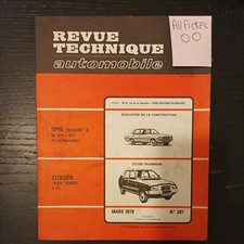 Revue technique Citroën Visa Super 5cv 1124 cm3 1.1 RTA évolution Opel Rekord D