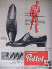 PUBLICITÉ 1958 CHAUSSURE PELLET PLAIT KENT ET PRINCE - ADVERTISING