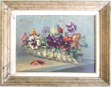 Tableau huile sur panneau 40cm sur 31,5 cm avec cadre signé  A. BEZAULT