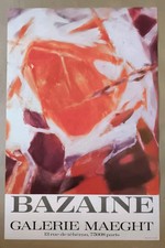 BAZAINE 70's Affiche Exposition Galerie Maeght Paris