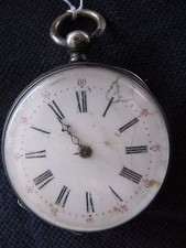 Jolie montre à gousset argent cylindre 8 rubis - Tranchée / poilus