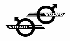 2x STICKERS VOLVO  camion poids lourds V8 TRUCK TRACTEUR 67x132mm