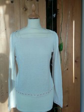 Pull blanc perlé soie/ramie Armand Ventilo Taille XL