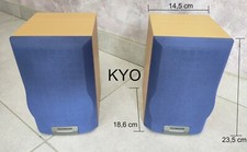 THOMSON - Paire d'enceintes hifi filaires 2x4W, bleu bois - Très bon état