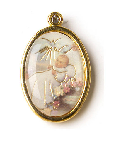 Médaille baptême dorée - de,