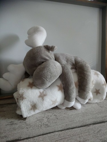 Peluche doudou élan - cerf, avec