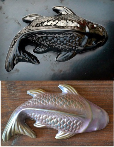 Moule béton poisson - moule, 3d