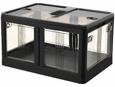 Boîte de rangement pliable à roulettes 85 L AB-120 - coloris noir - XCase